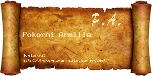 Pokorni Armilla névjegykártya